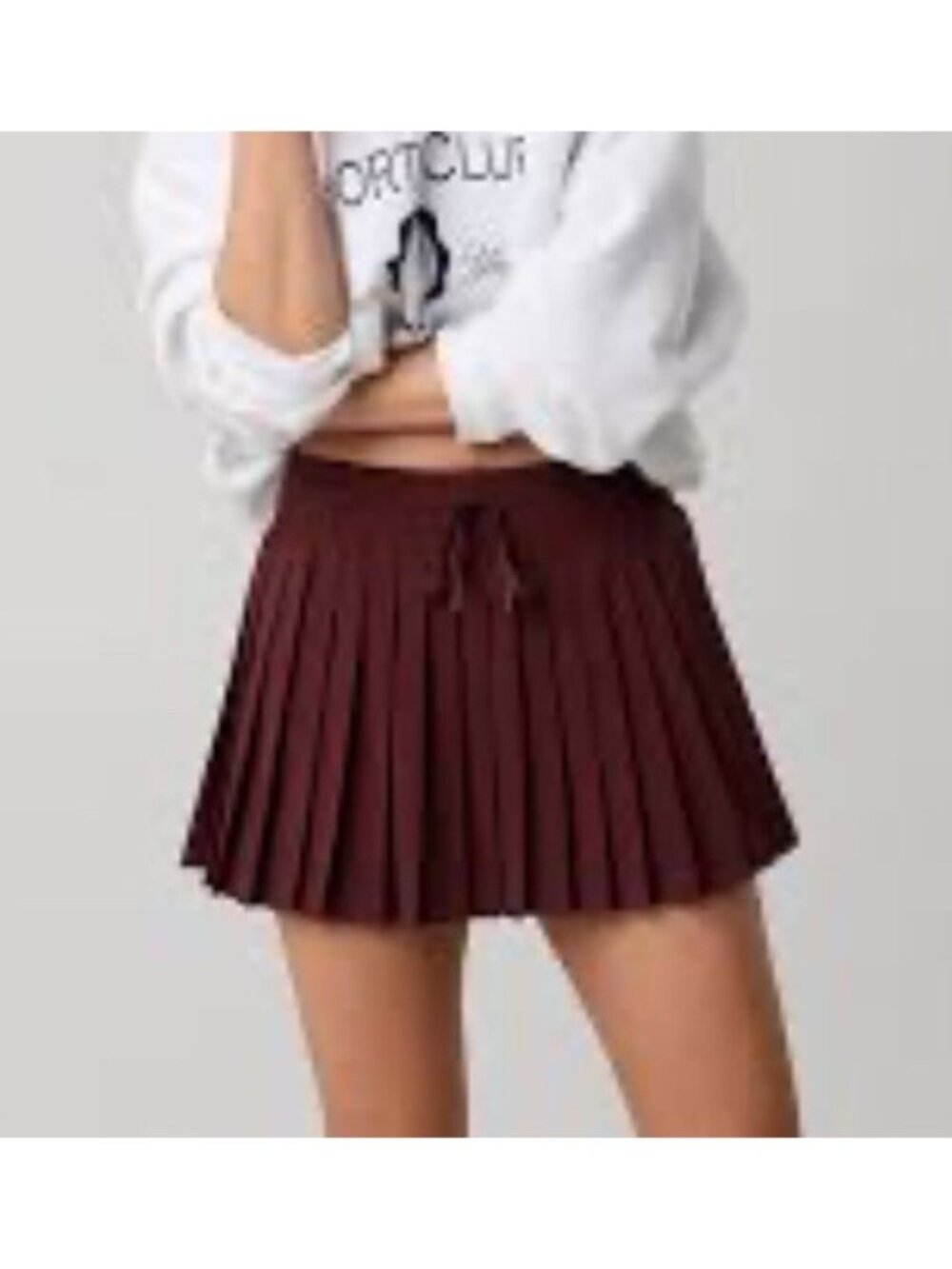 Aerie Pleated Skort in Maroon size XXL Skirt Pockets Tennis Golf O